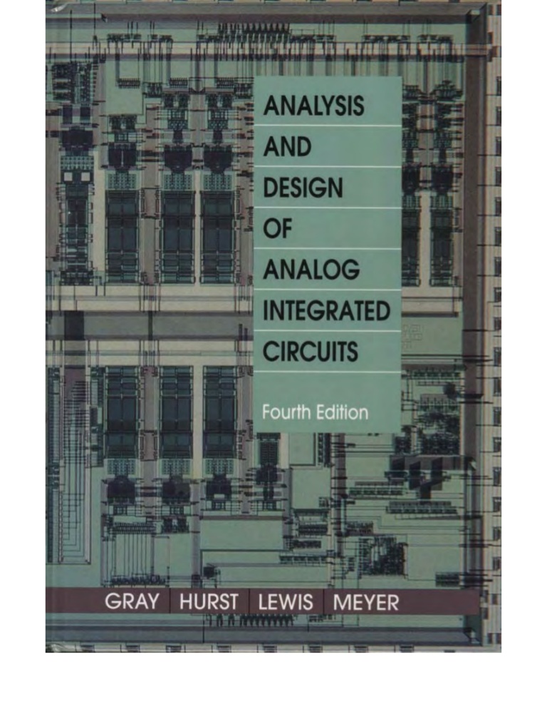 analysis and design of analog integrated circuits pdf